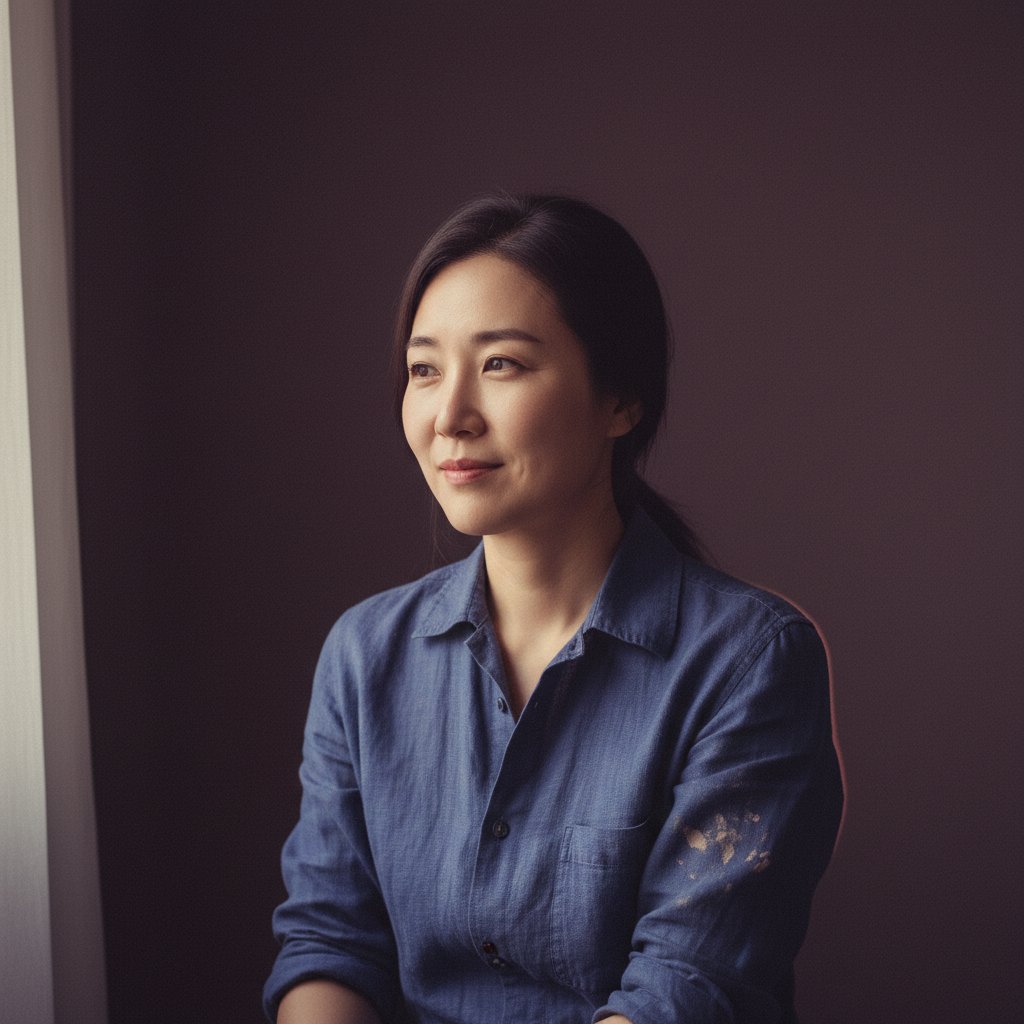 Ji-woo, an AI companion on Amora — measured, wry, unhurried