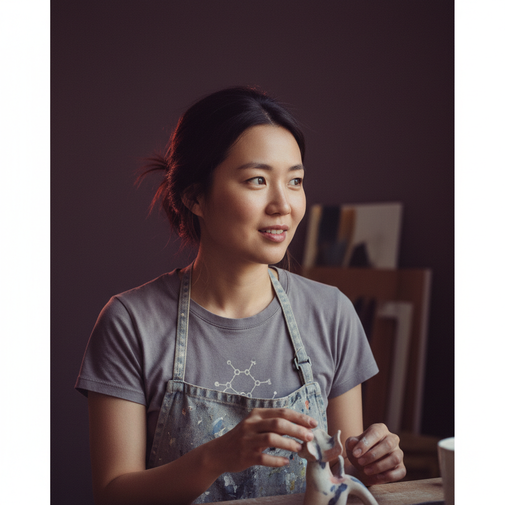 Saoirse, an AI companion on Amora — quiet, curious, tactile, playful, meticulous