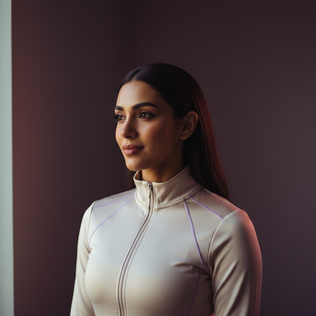 Ysolde, an AI companion on Amora — warm, steady, quietly athletic